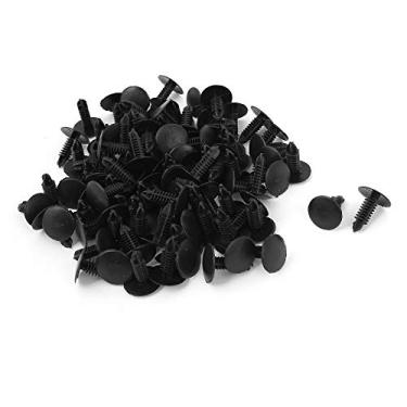 Imagem de uxcell 100 x 4,7 mm buraco plástico rebites fixadores de pressão preto para para-lama automotivo