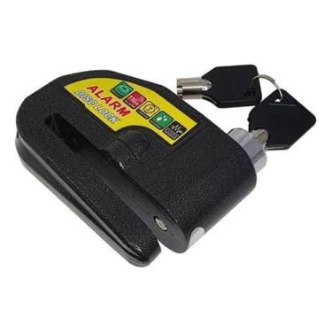 Imagem de Trava de Aço Cadeado com Alarme Sonoro Freio a Disco Moto Bike Scooter