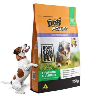 Imagem de Ração Dog Power Dogs Can Fly  Frango Arroz Cães Sênior 15Kg - Proline