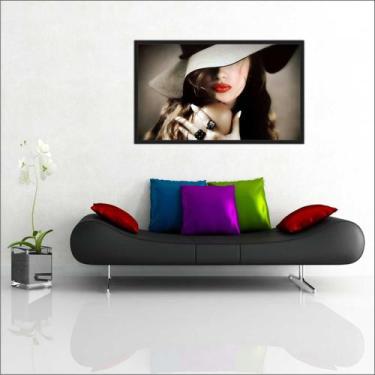 Imagem de Quadro Decorativo Maquiagem Salão De Beleza Fashion Hair Com Moldura 1