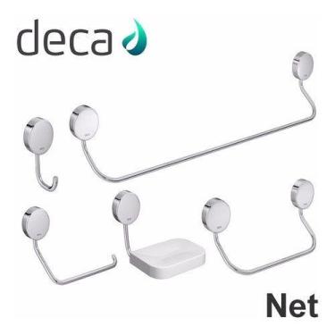 Imagem de Kit Acessorios p/Banheiro Deca Net - Cromado  2000.C1 - 5 peças