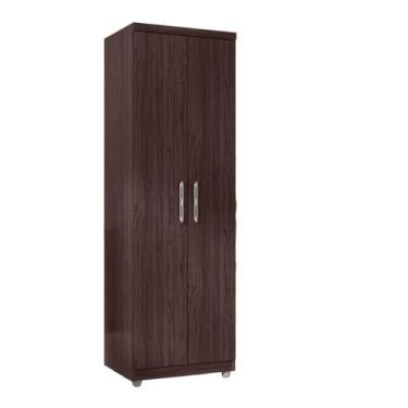 Imagem de Armário Multiuso Sabrina 2 Portas 5 Prateleiras Castanho - AJL Móveis