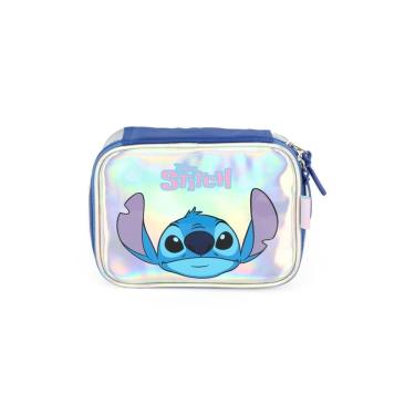 Imagem de Estojo Box Quadrado Escolar Lilo Stitch Prata Ei41684