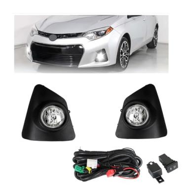 Imagem de Substituição do conjunto de faróis de neblina para Toyota Corolla S SE 2014 2015 2016 com conjunto de peças completas do chicote de fiação do interruptor 8148102480 8148202470