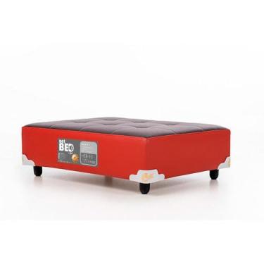 Imagem de Cama Pet Bed Marrom/Vermelho 80x60x19cm - Castor