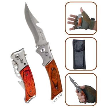 Imagem de Canivete Automático de Bolso Saque Rápido Bainha Camping Pesca - SQ Co