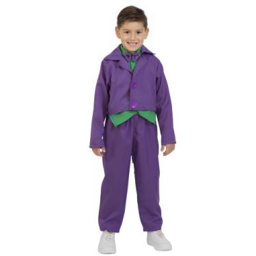Imagem de Fantasia  Infantil Coringa Cosplay  Carnaval Halloween Festa - HNG, G
