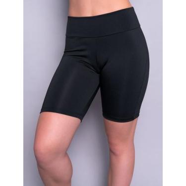 Imagem de Bermuda Suplex Fitness Feminina Academia Treino Malhar Cintura Alta Ci