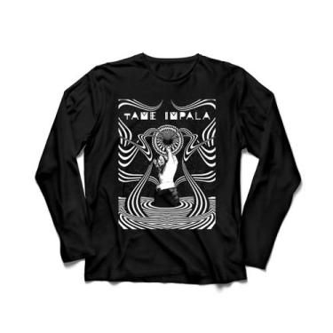 Imagem de Camiseta Manga Longa Feminina Tame Impala - Ultrav Store, Preto, GG