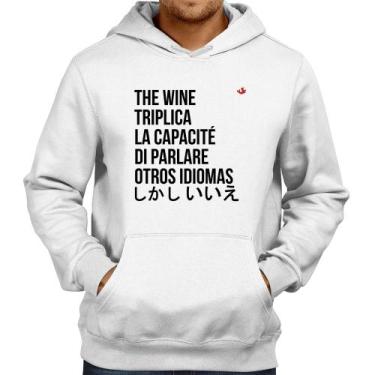Imagem de Moletom The wine triplica la capacité di parlare otros idiomas - Foca 
