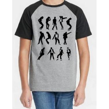 Imagem de Camiseta Infantil Michael Jackson - Alternativo Basico, Cinza / 10