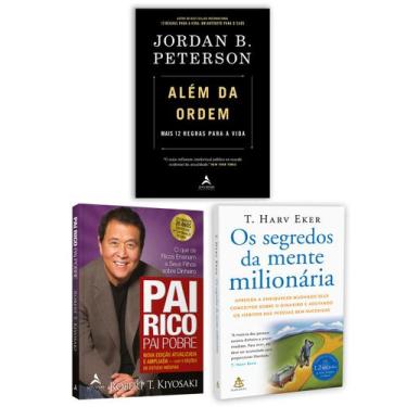 Imagem de Kit 3livros, Pai Rico, Pai Pobre + Além Da Ordem + Os Segredos Da Ment