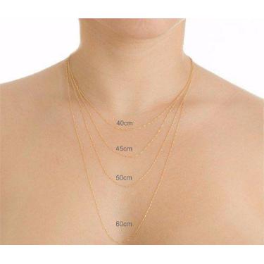 Imagem de Corrente De Ouro 18k Singapura 40cm + Pingente Ponto De Luz - DG Prese