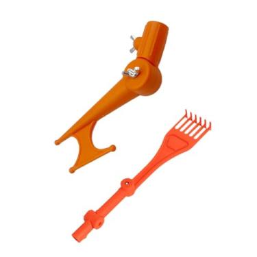 Imagem de Fenteer Mini ancinho, remoção de folhas de jardim, leve, prático, ferramenta de limpeza de calhas, ajudante de folhas de telhado para casa de calha