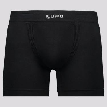 Imagem de Cueca Boxer Lupo Fiber Man Preta e Branca, P