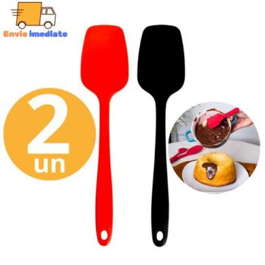 Imagem de kit 2 Espátulas de Silicone  27.6 cm Silicone Maciço Resistente para C