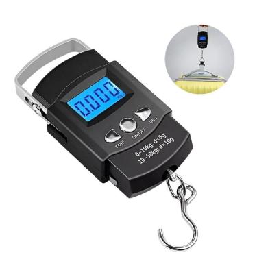 Imagem de Balança Digital Para Peso De Bagagem E Peixes 50Kg