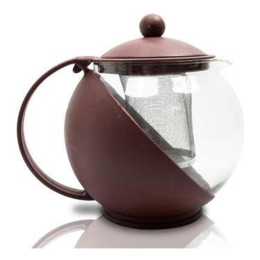 Imagem de Chaleira cafeteira bule vidro café chá infusor 750ml - Livon