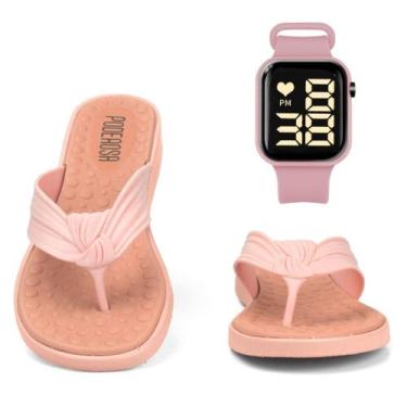 Imagem de Kit Chinela Feminina Sandalia de Praia + Relogio Digital - Poderosa, 3