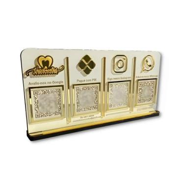 Imagem de Placa Pix 4 QR Code Personalizada em Acrílico - Império da Impressão