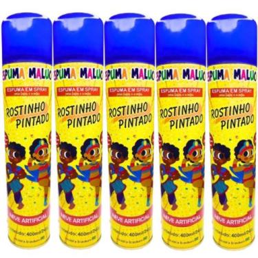 Imagem de 05 Espuma De Carnaval Neva Artificial Spray Festa Fantasia - Rostinho 