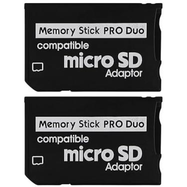 Imagem de Skywin Adaptador Memory Stick Pro Duo – Pacote com 2 leitores de cartão para PSP Adaptador Duo de Cartão de Memória, Suporte de Cartão Fácil de Usar Compatível com Cartão Playstation, Câmera ou Câmera