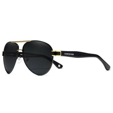 Imagem de Óculos de Sol Masculino Kingseven Estilo Piloto Classico Aviador Prote