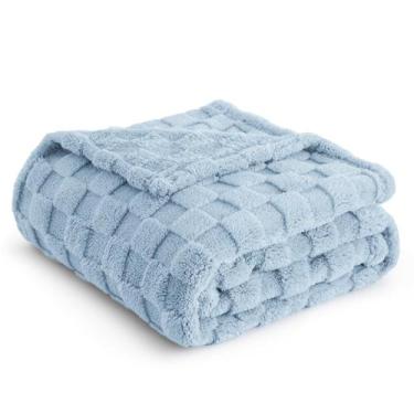 Imagem de Cobertor Fleece Bedsure Azul Marinho para Sofá - 130x150cm