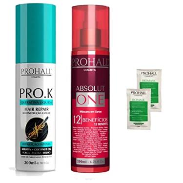 Imagem de Queratina Líquida Pro.K 200ml + Spray Absolut One Prohall