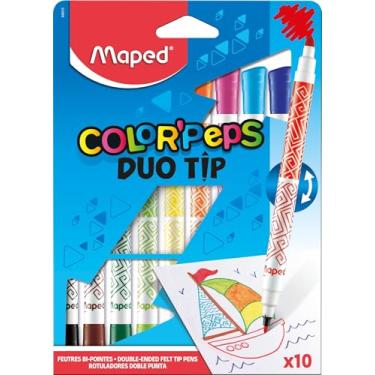 Imagem de Caneta Hidrográfica, Maped, Color Peps Duo Tip, 10 Cores