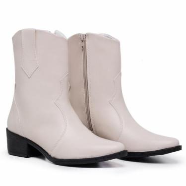 Imagem de Bota Feminina Country Texana Estilosa- 47 - elefante colore, Off white