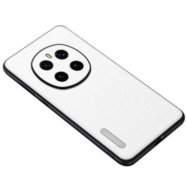 Imagem de FWYANZH Capa de couro para Honor Magic 7 Pro/7, capa de telefone com proteção total de lente fina, proteção contra quedas e impressões digitais, branca, 7Pro