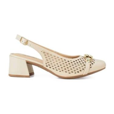 Imagem de Sapato Dakota Salto Bloco - Feminino - Creme, 37