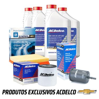 Imagem de Kit Troca De Oleo Filtros 5w30 Sn Semissintetico Pecas Genuinas Agile /montana /corsa Corsa Classic