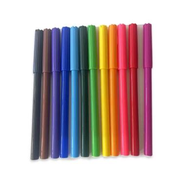 Imagem de Caneta Hidrocor Ponta Fina 12 Unidades School Basics Cores Sortidas