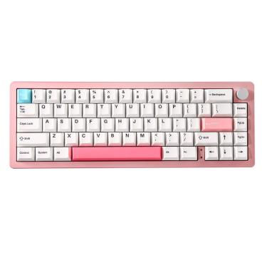 Imagem de Teclado mecânico sem fio yunzii AL66 65% com rosa rgb