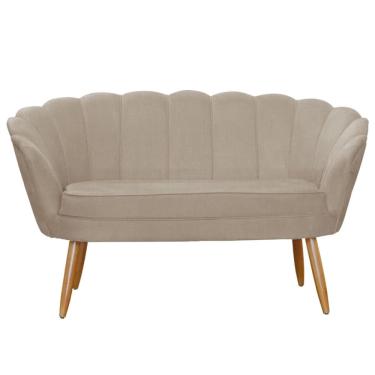 Imagem de Namoradeira Sofá Pétala 2 lugares Suede Capuccino