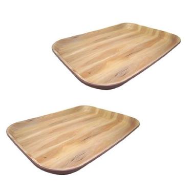 Imagem de 2 Bandejas Para Garçom Servir  De Plástico 35cm - Fx