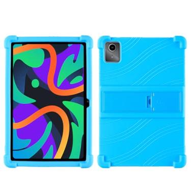 Imagem de QYiiD Capa para Lenovo Tab M11/Tab K11 LTE 11 polegadas 2024 TB330FU, capa protetora de silicone leve à prova de choque macio para crianças para Lenovo K11/Xiaoxin Pad 2024, azul claro