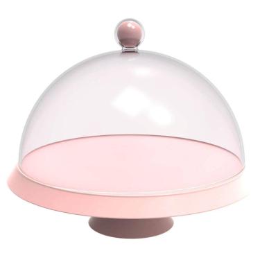 Imagem de Boleira 30cm com Cúpula e Pé Bubble Crippa Porta Bolo Tortas