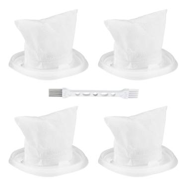 Imagem de Pacote com 4 filtros de substituição HNVCF10 com escova para aspiradores portáteis Black and Decker HNVC Series - Laváveis, fáceis de instalar, filtragem de alta eficiência