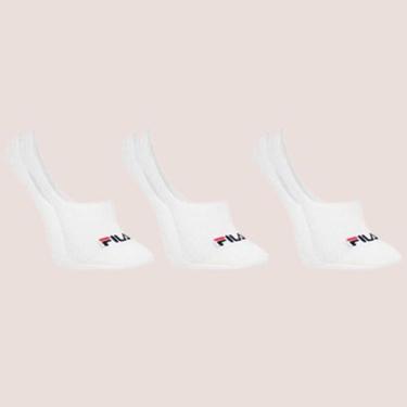 Imagem de Kit 3 Meias Invisível Unissex Faixa Tensora - Dass, Branco, 39 a 43