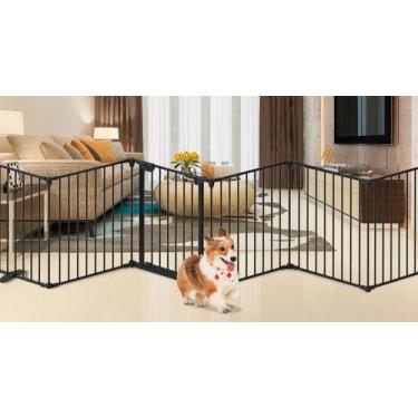 Imagem de Cercadinho extra largo Dog Gate Kfvigoho de 27,5-199 cm com fechamento