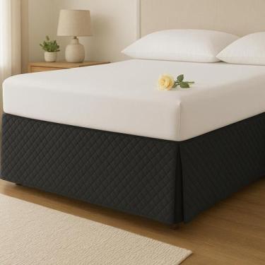 Imagem de Saia Para Cama Box Casal King Size Matelada Microfibra ultrassonico se
