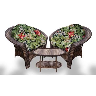 Imagem de Conjunto de Poltronas Fibra Sintética e 1 Mesa Centro