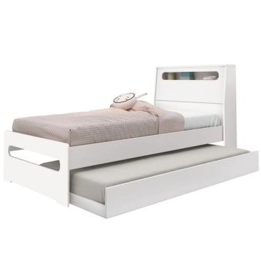 Imagem de Bicama Solteiro Manu Com Baú Fênix Branco