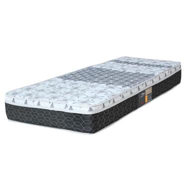 Imagem de Colchão Solteirão Sleep Class Com Euro Pillow E Molas Bonnel 25x96x203 Cm Castor Branco Com Cinza