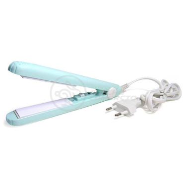Imagem de Mini Chapinha Prancha Para Viagem 17cm Bivolt Azul