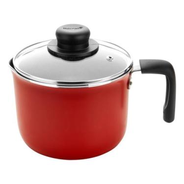 Imagem de Leiteira Multiflon de Alumínio com Tampa Antiaderente 1,6L 14cm Gourme