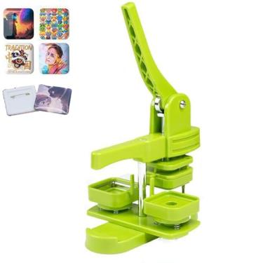 Imagem de CHONGHAN Máquina de fazer botões de 4,8 cm 50 mm, kit de máquina de fazer pinos de botão para presentes DIY, máquina de prensa, com 100 conjuntos de suprimentos de botão de crachá, kit de fabricação